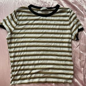 Kindly loose Stripped yellow shirt